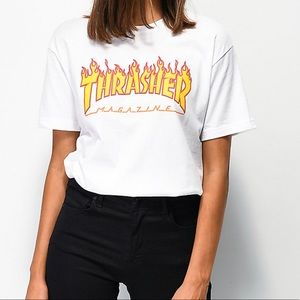 Thrasher Flame Logo Boyfriend Fit T-shirt